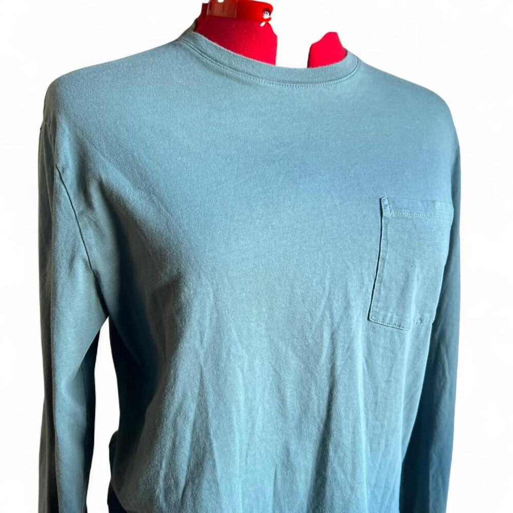 Everlane Men's Blue Organic Cotton Pocket Long Sleeves Shirt